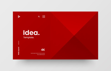 Creative horizontal website screen part for responsive web design project development. Abstract geometric pattern banner layout mock up. Corporate landing page block vector illustration template.