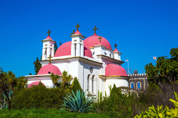 Snow-white church of the Twelve Apostles