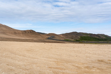 The geothermal region of Hverir in Iceland