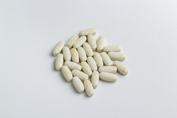 pills isolated on white background