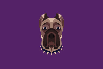 Vector illustration of a Mastiff dog