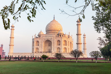 Taj Mahal in the park, Agra, Uttar Pradesh, India