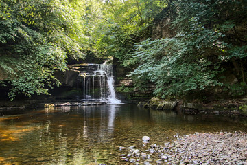 View of Cauldron Force at West Burton in The Yorkshire Dales National Park
