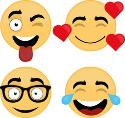 Vector illustration of emoticon collection