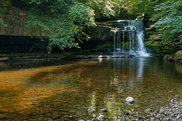 View of Cauldron Force at West Burton in The Yorkshire Dales National Park