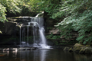 View of Cauldron Force at West Burton in The Yorkshire Dales National Park