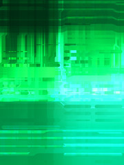 Geometric multicolored intersecting lines. Graphic illustration of digital technology. Abstract background.