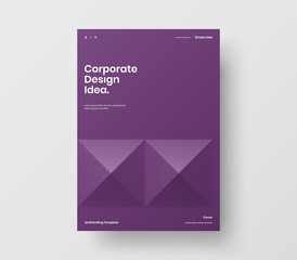 Amazing business presentation vector A4 vertical orientation front page mock up. Modern corporate report cover abstract geometric illustration design layout. Company identity brochure template.