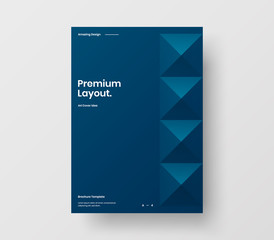 Amazing business presentation vector A4 vertical orientation front page mock up. Modern corporate report cover abstract geometric illustration design layout. Company identity brochure template.