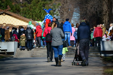crowd of people in the city
