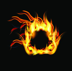 Fototapeta premium Collection of fonts or letters from fire, modern red fire, fonts Tattoo Fire. The alphabet is hot, ABC is burning. Hot typography. fire lettering, letter O