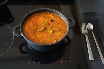 Eintopf, Gulasch, Gemüsepfanne, Asiatisch mit Paprika, Low Carb