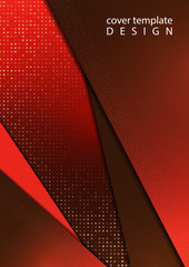 Modern abstract geometric background. Overlapping triangles, halftones, bright gradient. Template for your corporate design.