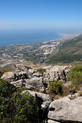 Fototapeta na wymiar View from Mount Calamorro near Benalmadena Spain