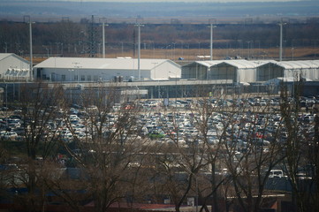 Obraz premium The Parking lot near the shopping center