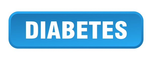 diabetes button. diabetes square 3d push button