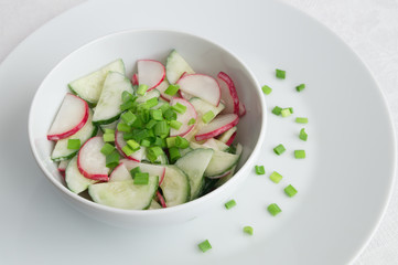 mayonnaise based salad with raw vegetables