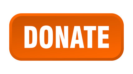 donate button. donate square 3d push button