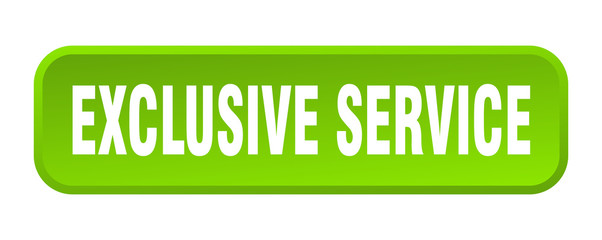 exclusive service button. exclusive service square 3d push button