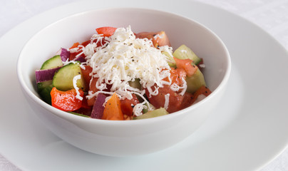 a bowl of bulgarian salad