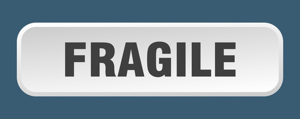 fragile button. fragile square 3d push button