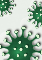 Color image of the virus, coronovirus, 2019-nCoV influenza virus. Abstract background of illness, infection. The global problem of the epidemic.