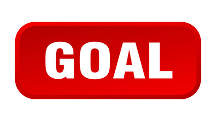 goal button. goal square 3d push button