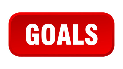 goals button. goals square 3d push button