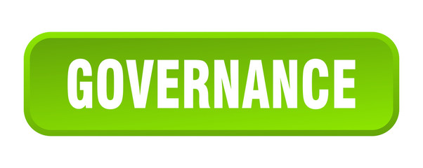 governance button. governance square 3d push button