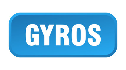 gyros button. gyros square 3d push button