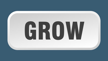 grow button. grow square 3d push button