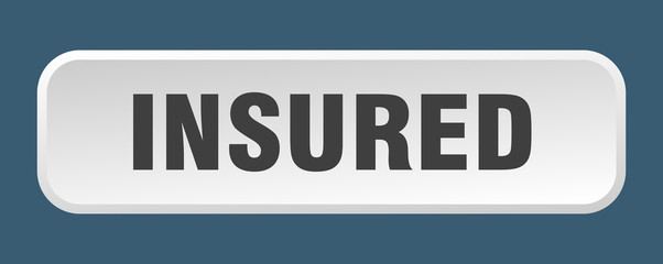 insured button. insured square 3d push button