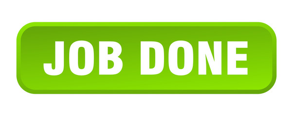 job done button. job done square 3d push button