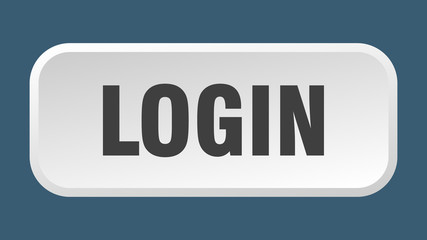 login button. login square 3d push button