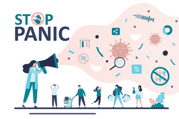  Video blog, Covid-19 Infodemic concept. People panic. News about viral infection pandemic.