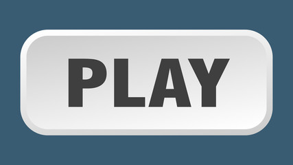 play button. play square 3d push button