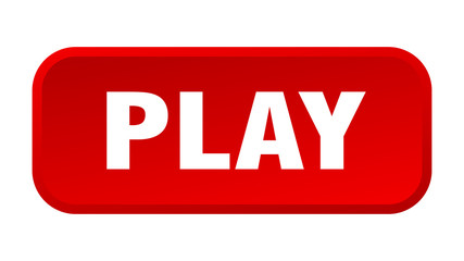 play button. play square 3d push button