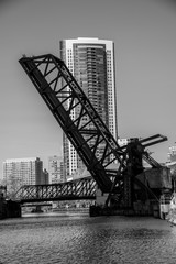 Bridge along the river in Chicago