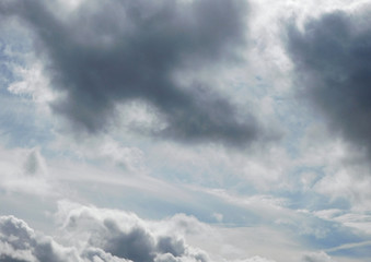 overcast sky with dramatic clouds