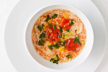 tomato soup with vermicelli