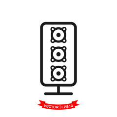 speaker vector icon, audio speaker icon