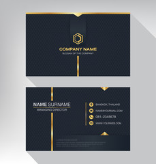 Luxury and modern. vector business card template. design black and gold color