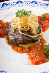 Grilled beaf steak asian style
