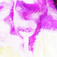 Modern art. Colorful contemporary artwork. Color strokes of paint. Brushstrokes on abstract background. Brush painting.