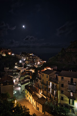 Fototapeta premium Night view of Manarola, Cinque Terre, Italy