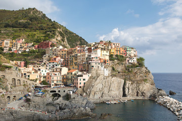 Fototapeta na wymiar Beautiful scenery of Cinque Terre Manarola