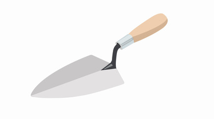 Vector Isolated Illustration of a Bricklayer Trowel