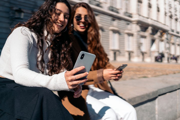 Two friends taking a selfie