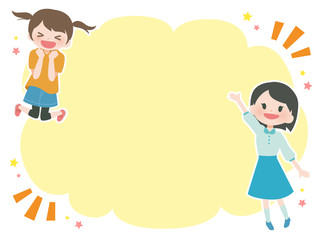 ふきだし／女の子