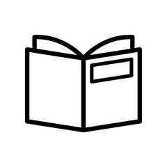 book icon, open book icon in trendy flat style